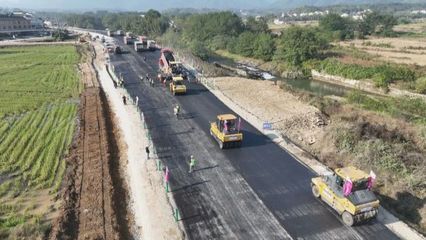S358青陽至紅石公路改建工程全線推進，路面施工與附屬工程分包同步啟動